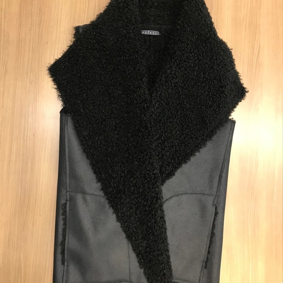 Faux Suede Faux Fur Vest by “Velvet” - Picture 4 of 10